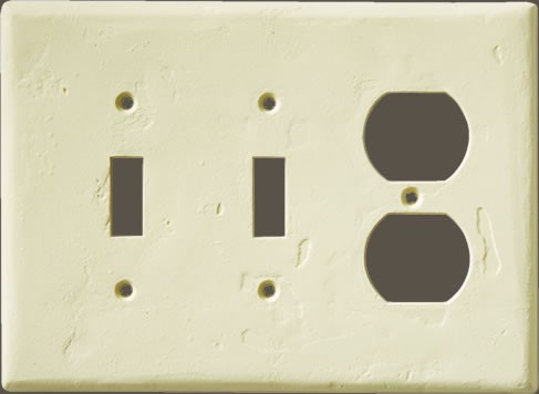 Hand Trowel Two Outlet Two Toggle Combo Plate