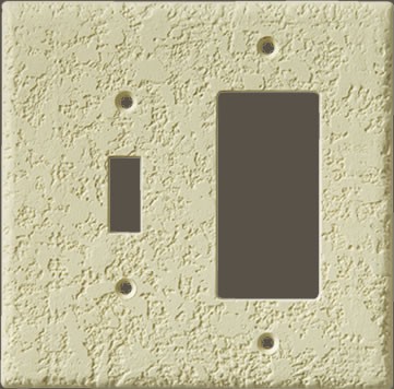 Knock-Down Single Rocker Single Toggle Combo Plate