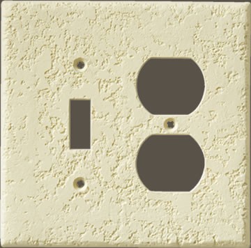 Knock-Down Two Outlet Single Toggle Combo Plate
