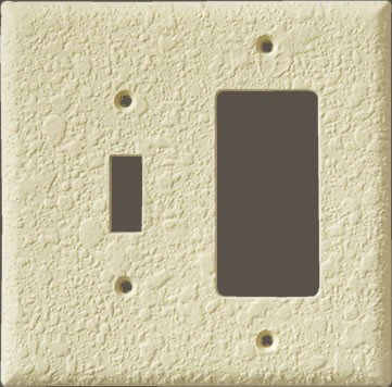 Orange Peel Single Rocker Single Toggle Combo Plate