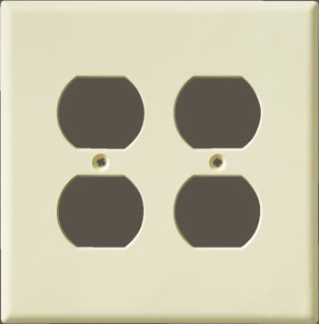 Smooth Four Outlet Plate